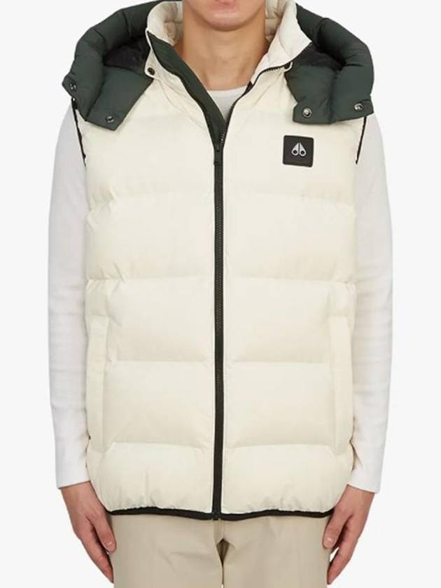 Logo Patch Hoodie Padding Vest White - MOOSE KNUCKLES - BALAAN 3