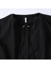 Summer wool half shirring blouse black - NOIRER FOR WOMEN - BALAAN 5