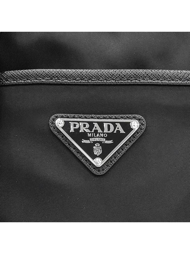 Triangle Logo Re-Nylon Saffiano Leather Cross Bag Black - PRADA - BALAAN 3