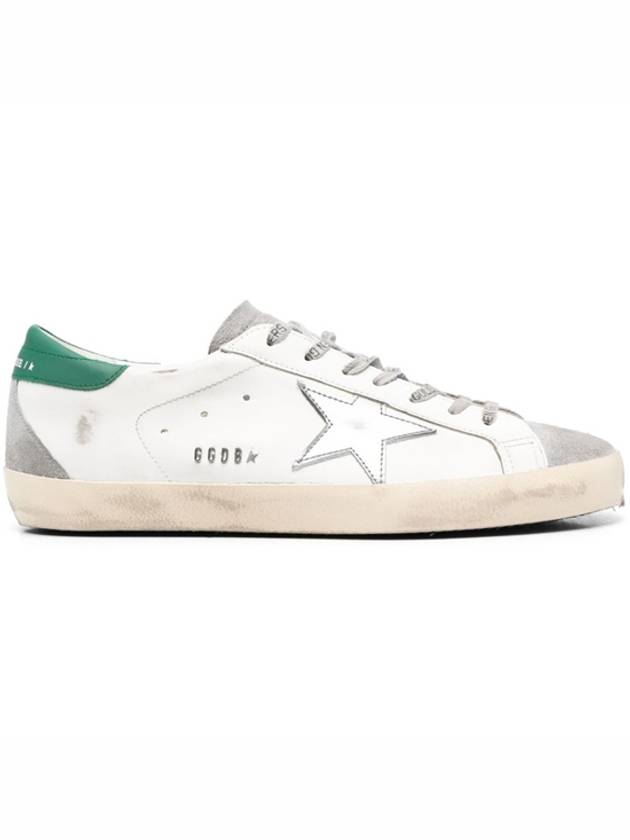 Superstar Green Heel Tab Leather Sneakers White - GOLDEN GOOSE - BALAAN 2