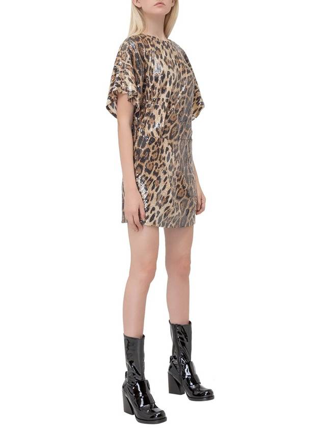 In The Mood For Love Dress With Sequins And Leopard Print - IN THE MOOD FOR LOVE - BALAAN 2