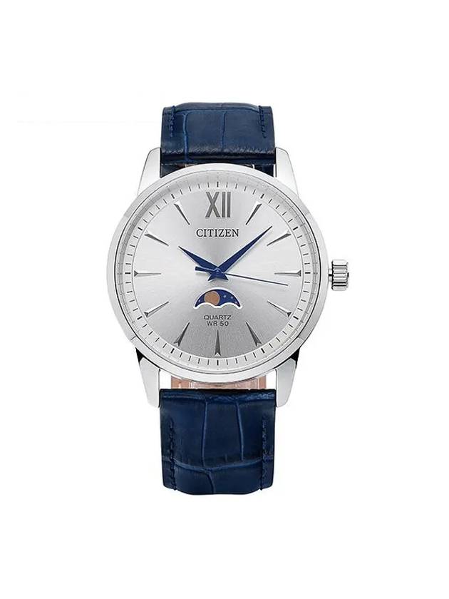 Moon Phase 47mm Leather Watch Navy - CITIZEN - BALAAN 1