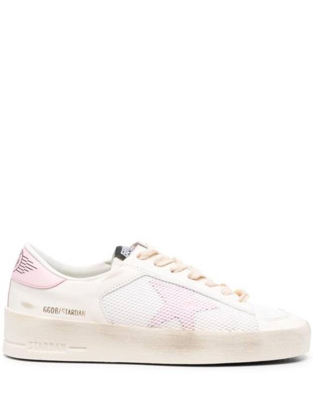 Star Dan Mesh Leather Low Top Sneakers White - GOLDEN GOOSE - BALAAN 2