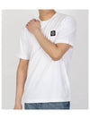 Logo Patch Short Sleeves T-Shirt White - STONE ISLAND - BALAAN 8