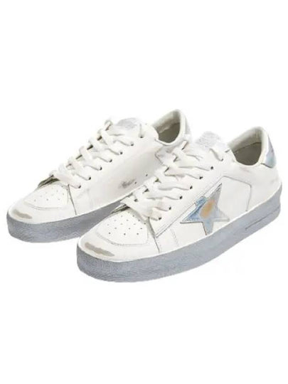 Stardan Silver Tab Low Top Sneakers White - GOLDEN GOOSE - BALAAN 2