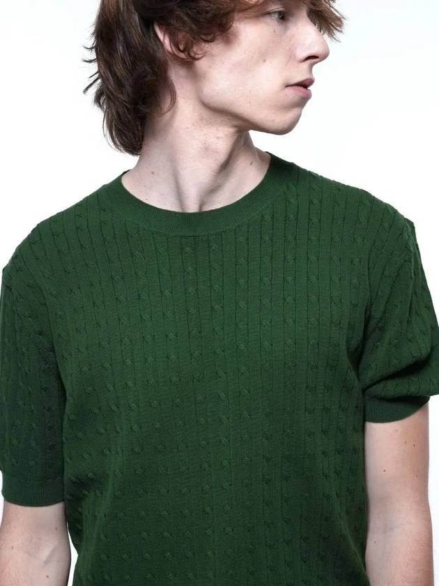 Men s LCRHK GN Linen Cable Round Half Knit Green - CHANCE'S NOI - BALAAN 10