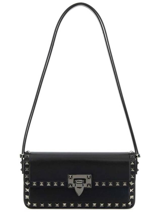 Rockstud Calfskin Shoulder Bag Black - VALENTINO - BALAAN 2