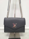 Black silver my lock me chain shoulder bag - LOUIS VUITTON - BALAAN 1