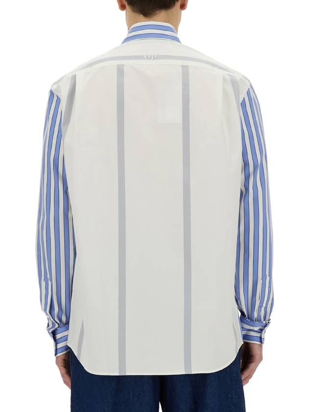 Striped Classic Fit Long Sleeve Shirt White Blue - JW ANDERSON - BALAAN 4