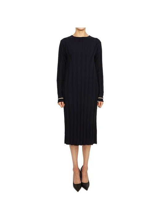 Leccio Virgin Wool Midi Dress Black - MAX MARA - BALAAN 1