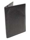 MAW034A00198001 Black Pebble Grain Leather Passport Wallet - THOM BROWNE - BALAAN 2