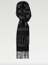 Monogram Wool Scarf Black - LOUIS VUITTON - BALAAN 2