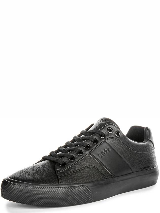 Green Faux leather trainers with plain and grained textures 50522833 005 sneakers - HUGO BOSS - BALAAN 5