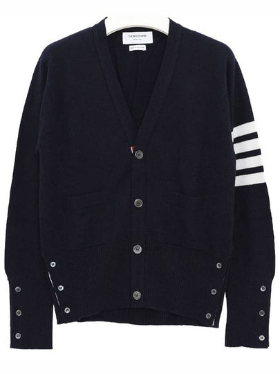 Men's Diagonal Classic Cashmere Cardigan Navy - THOM BROWNE - BALAAN 2