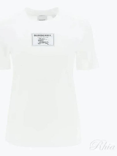 Women's Prorsum Label Cotton T-shirt White - BURBERRY - BALAAN 2