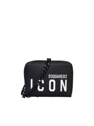 Men’s Wallet WAM0039 12903205 M063 BLACK - DSQUARED2 - BALAAN 1