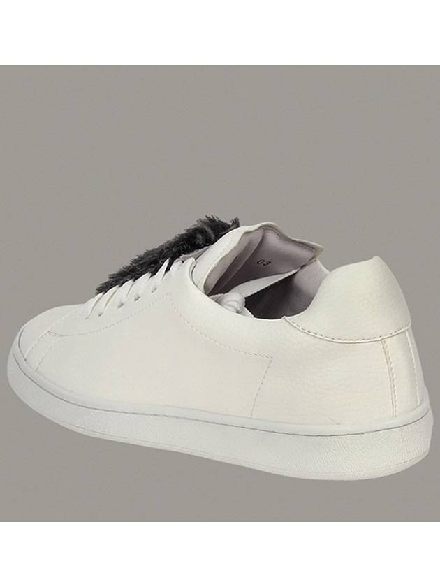 Women's Fur Low Top Sneakers White - JOSHUA SANDERS - BALAAN 7