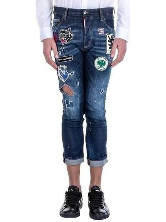 Multipatch Glam Head Fit Jean Blue - DSQUARED2 - BALAAN 1