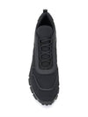 Neoprene And Leather Low-Top Sneakers Black - PRADA - BALAAN 3