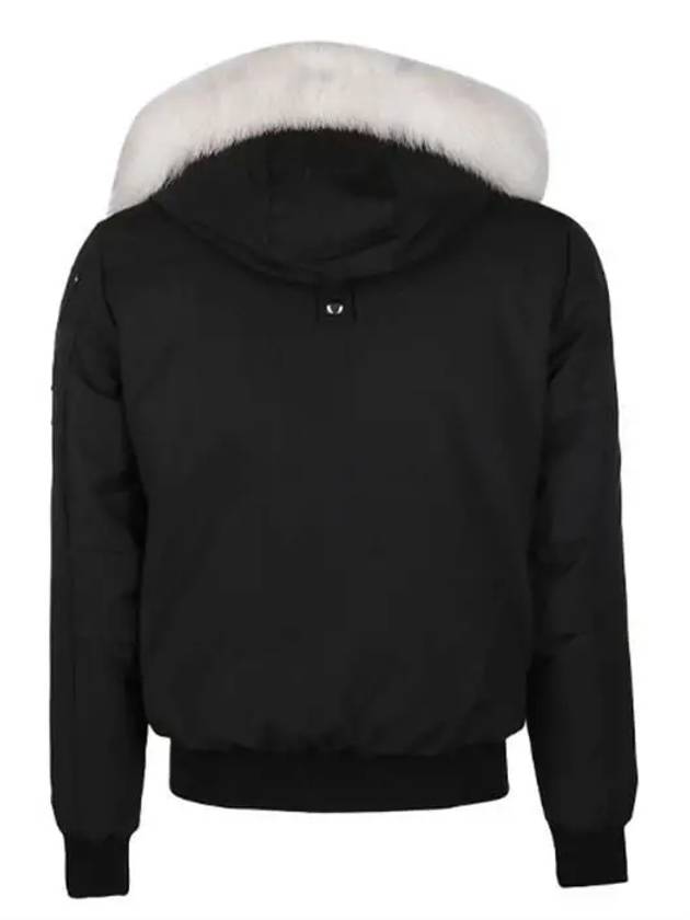 Men's Ballistic Bomber Jacket White Fox Fur Black - MOOSE KNUCKLES - BALAAN 3