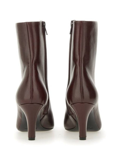 Jill Leather Ankle Boots Marron Glace - SAINT LAURENT - BALAAN 2