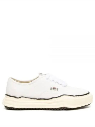 A09FW735 white Baker OG sole canvas low top sneakers - MIHARA YASUHIRO - BALAAN 1