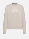 Couture Embroidered Cashmere Jersey Knit Top Beige - DIOR - BALAAN 2