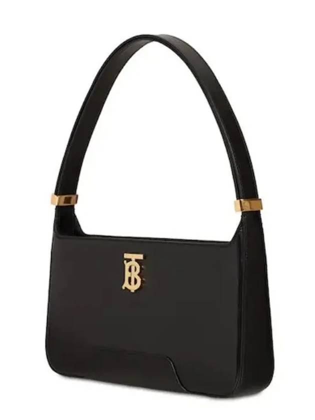 Leather TB Shoulder Bag Black - BURBERRY - BALAAN 3