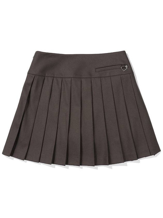 Wool pleated skirt BROWN WOMAN - MALBON GOLF - BALAAN 2