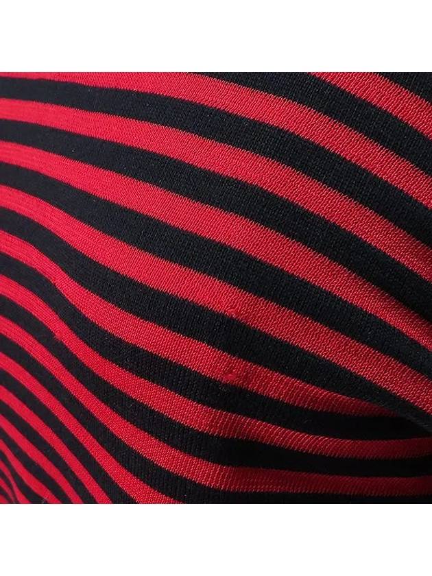 Red black striped pattern 100 wool men s knit - DIOR - BALAAN 6