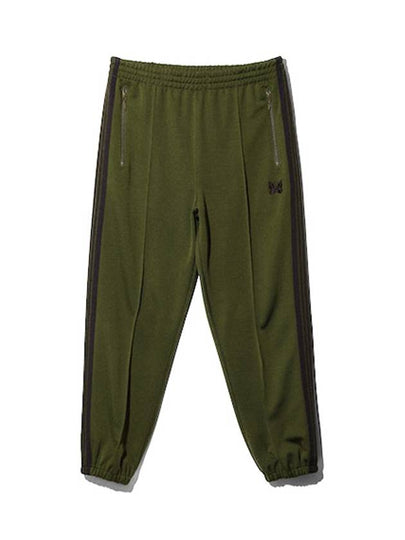 Zipper Poly Smooth Track Pants Olive - NEEDLES - BALAAN 2