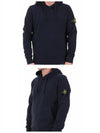 Wappen Patch Cotton Fleece Hoodie Marine Blue - STONE ISLAND - BALAAN 6