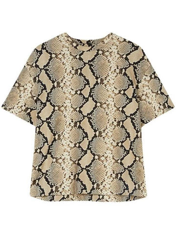 Snake Skin Print T-Shirt J03GC0119J20178 - JIL SANDER - BALAAN 1