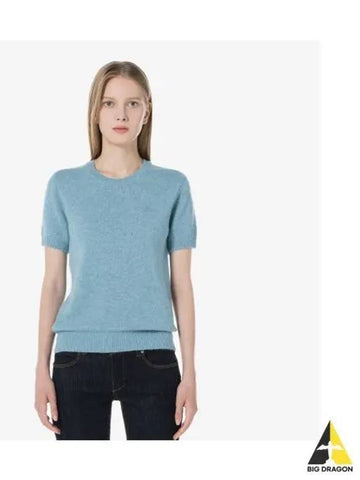 Women s Alpaca Wool Short Sleeve Sweater Light Blue - LACOSTE - BALAAN 1