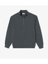 Men's Sweater Like Half Zip Up Sweatshirt Grey - LACOSTE - BALAAN 2