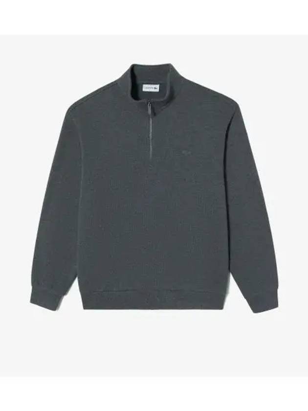 Men s Sweaterlike Half Zip Up Sweatshirt Black - LACOSTE - BALAAN 1