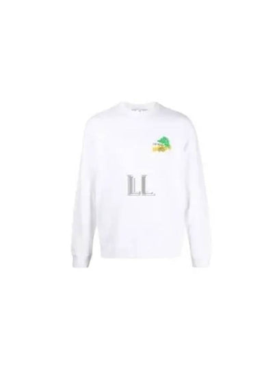 Men's Brush Arrow Slim Crew Neck Sweatshirt White - OFF WHITE - BALAAN 2