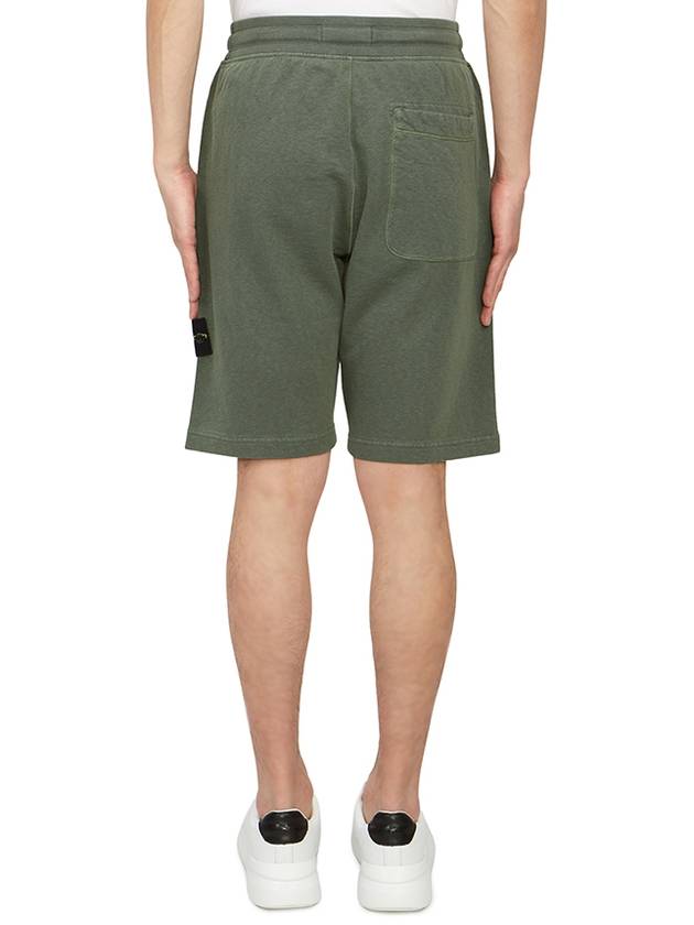 Compass Badge Cotton Track Shorts Musk - STONE ISLAND - BALAAN 4