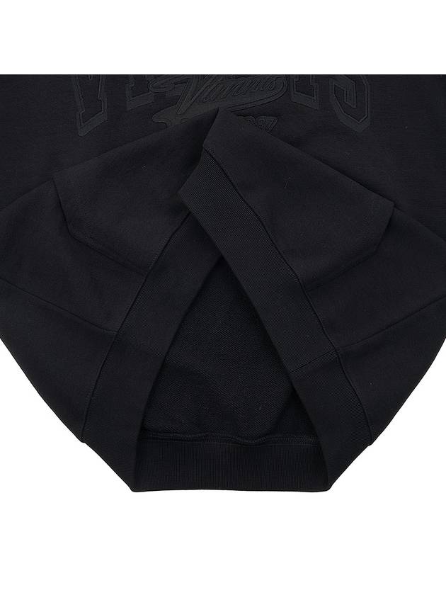 Embossed Logo Cotton Hoodie Black - VETEMENTS - BALAAN 10