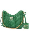 Matelasse Nappa Leather Shoulder Bag Green - MIU MIU - BALAAN 3