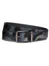 Camo Print Reversible Signature Canvas Leather Belt Blue - COACH - BALAAN 2