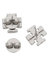 Crystal Logo Stud Earrings Silver - TORY BURCH - BALAAN 4