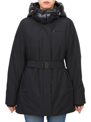 Dipeo Down Hooded Jacket Black - DUVETICA - BALAAN 1