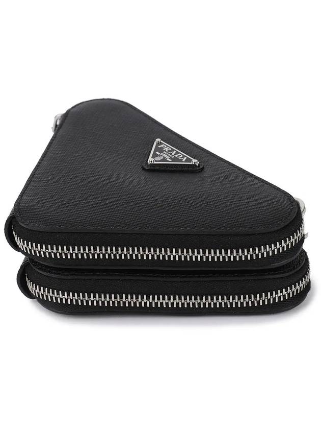 Saffiano Leather Mini Pouch Black - PRADA - BALAAN 5