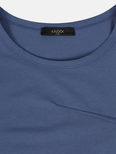 Soft touch round neck cotton long sleeve t-shirt TEE168BK - IKALOOOK - BALAAN 2