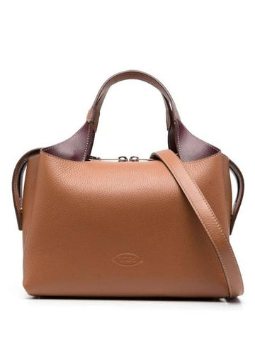 Boston Leather Tote Bag Brown - TOD'S - BALAAN 1