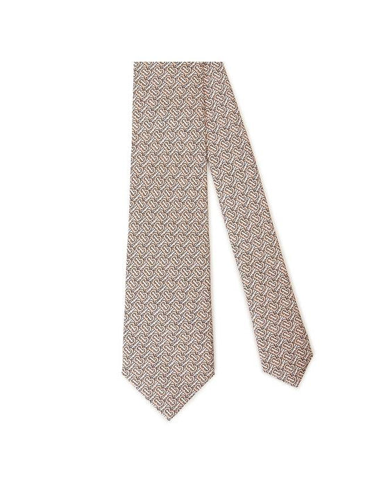 Classic Cut Monogram Jacquard Silk Tie Beige - BURBERRY - BALAAN 1