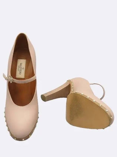 Pink Beige Color Mary Jane Pumps Women s Shoes 36 235MM - VALENTINO - BALAAN 2