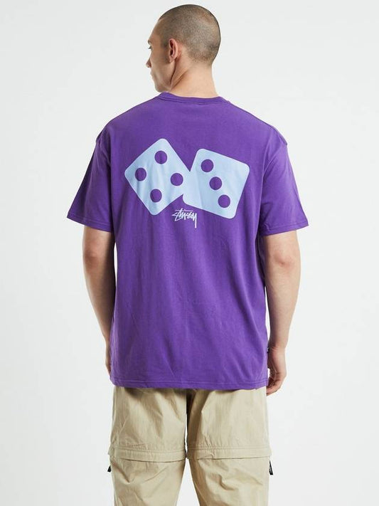 AU Australia TWO DICE SS TShirt ST037004 Bright Violet MENS - STUSSY - BALAAN 1