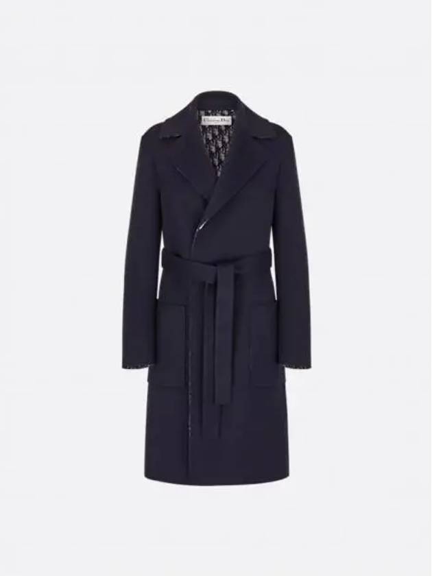 Oblique Motif Belted Trench Coat Navy - DIOR - BALAAN 2